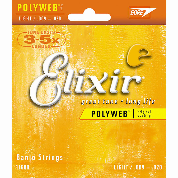 Elixir Polyweb Nickel Plated Banjo Strings
