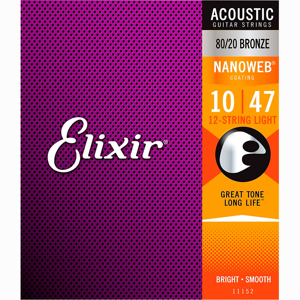 Elixir Nanoweb 12-String Acoustic Guitar Strings